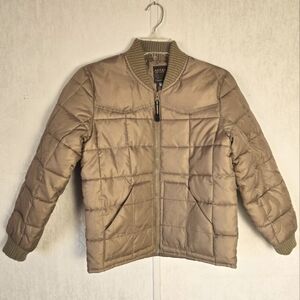 Roper Western Jacket Boys M 8/10 Down-like Fill Khaki Style #03-397-0761-0523‎